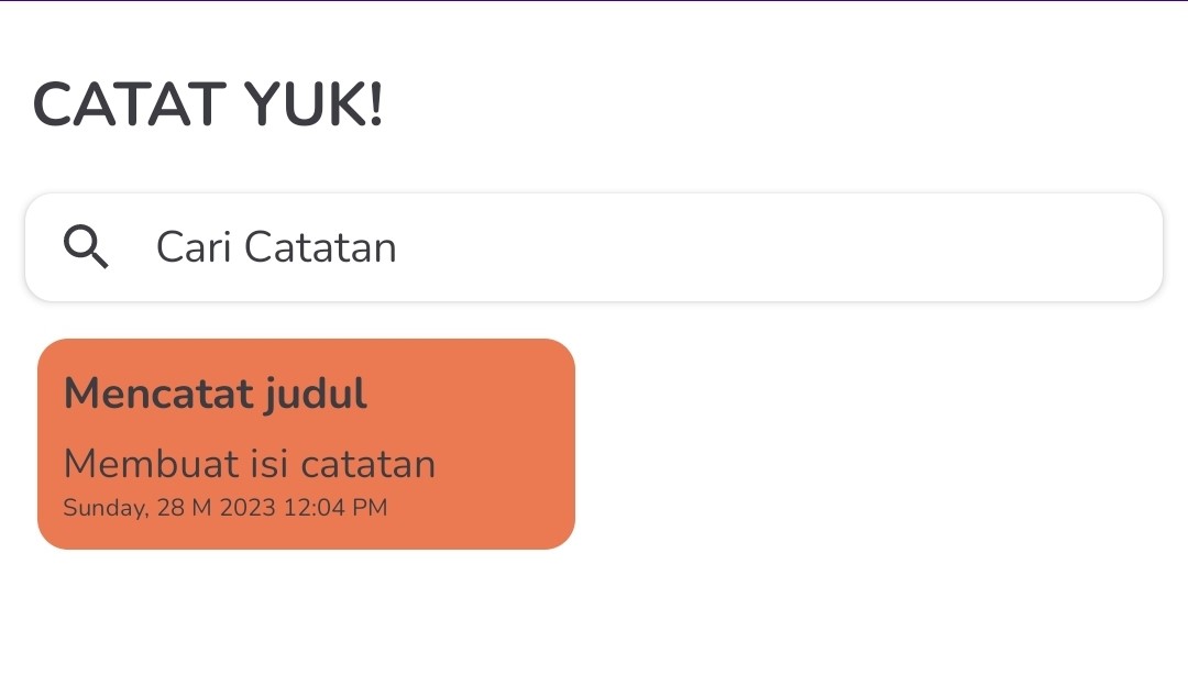Catat Yuk! Android note-taking app preview